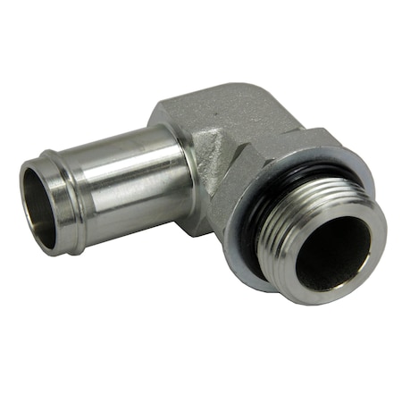 Tompkins FORGED STEEL ADAPTER WITH 1 BEADED STEM TO 1 5/16-12 MALE O-RING BEADED HOSE 90 DEGREE ELBOW 118564